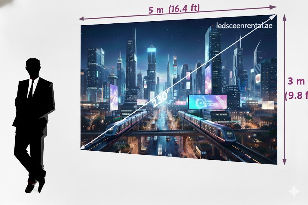 LED Screen 5 × 3 meters (230″)​