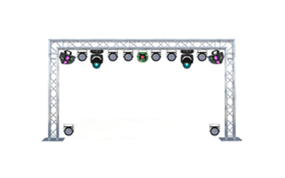Goal Post Truss Lighting Setup