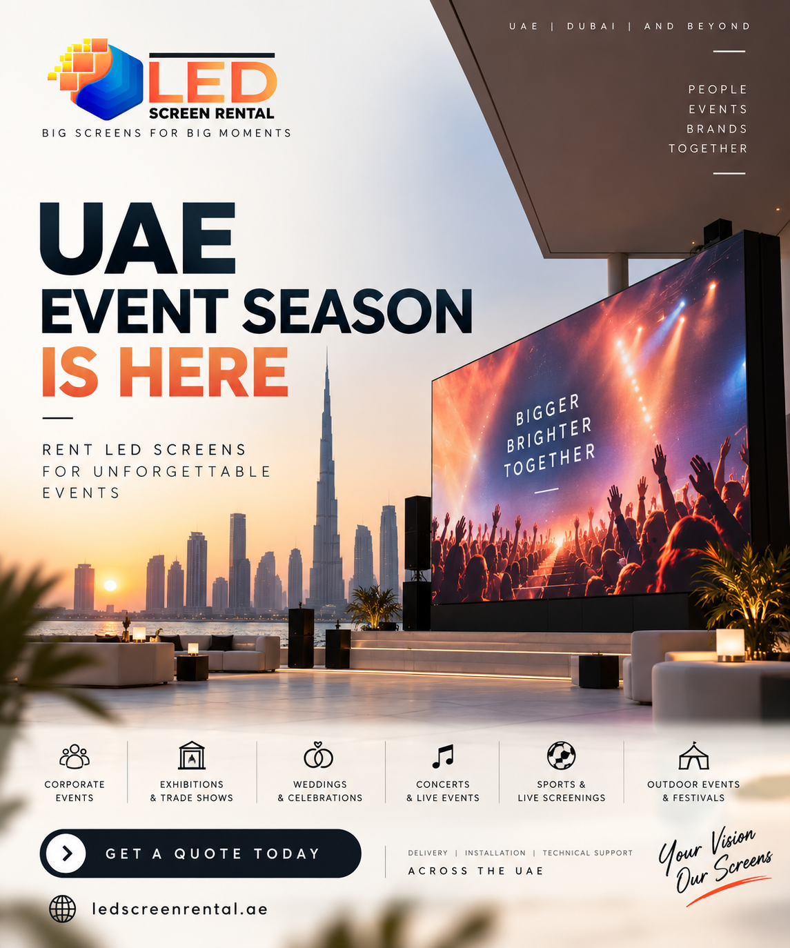 UAE Event Season Is Here Rent a Professional LED Screen for Your Next Event