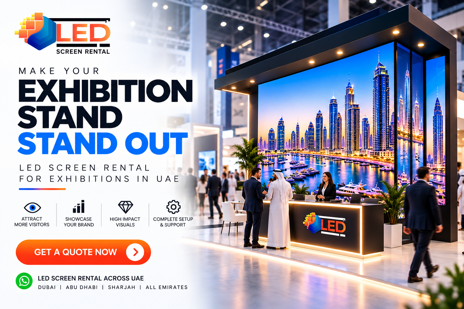 LED Screen Rental for Exhibitions in UAE: Make Your Exhibition Stand Stand Out